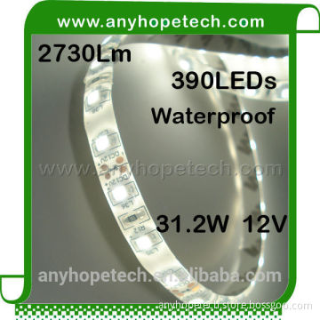 Outdoor decoration waterproof smd3528 single color led strip 12v